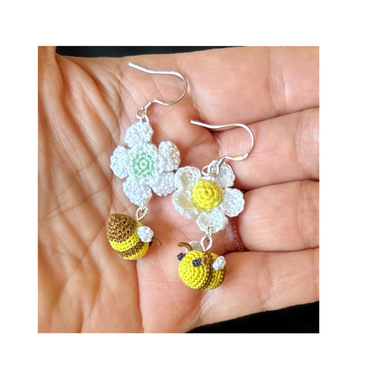 Handmade micro Crochet Earring Collection- Cute Fruit & Nature Dangle Jewelry