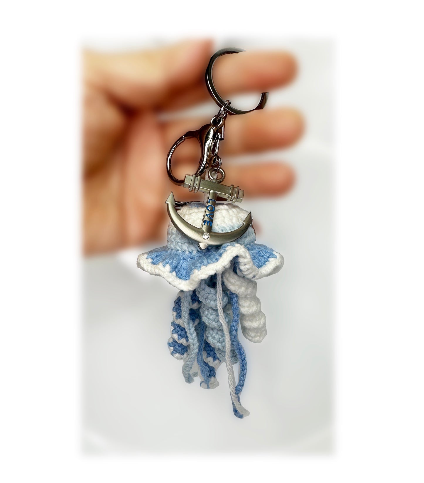 Adorable Crochet Jellyfish – Keychain & Bag Charm