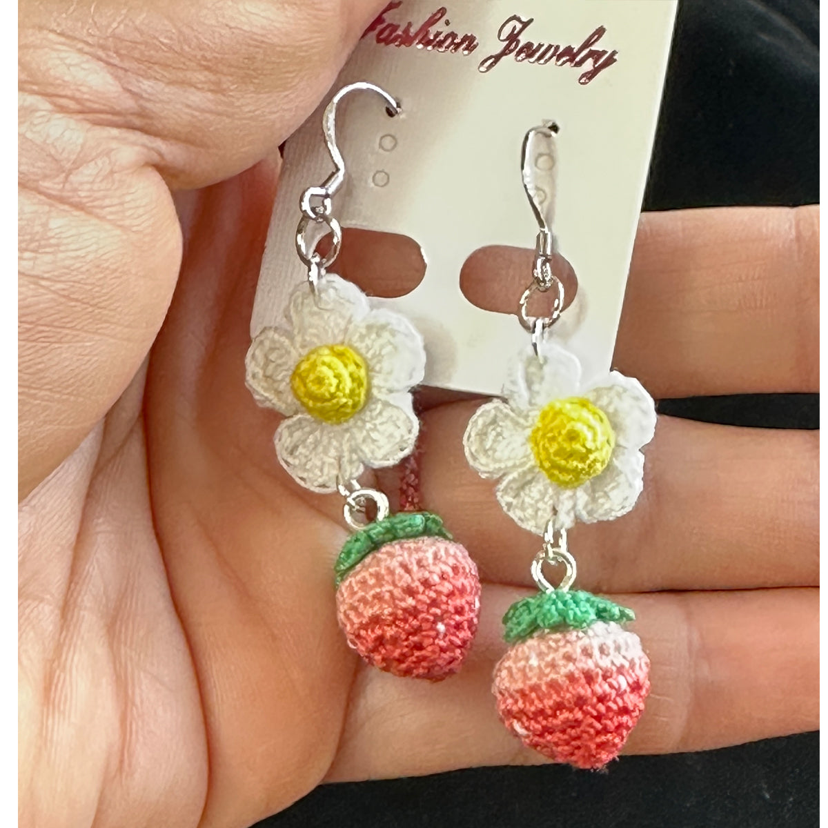 Handmade micro Crochet Earring Collection- Cute Fruit & Nature Dangle Jewelry