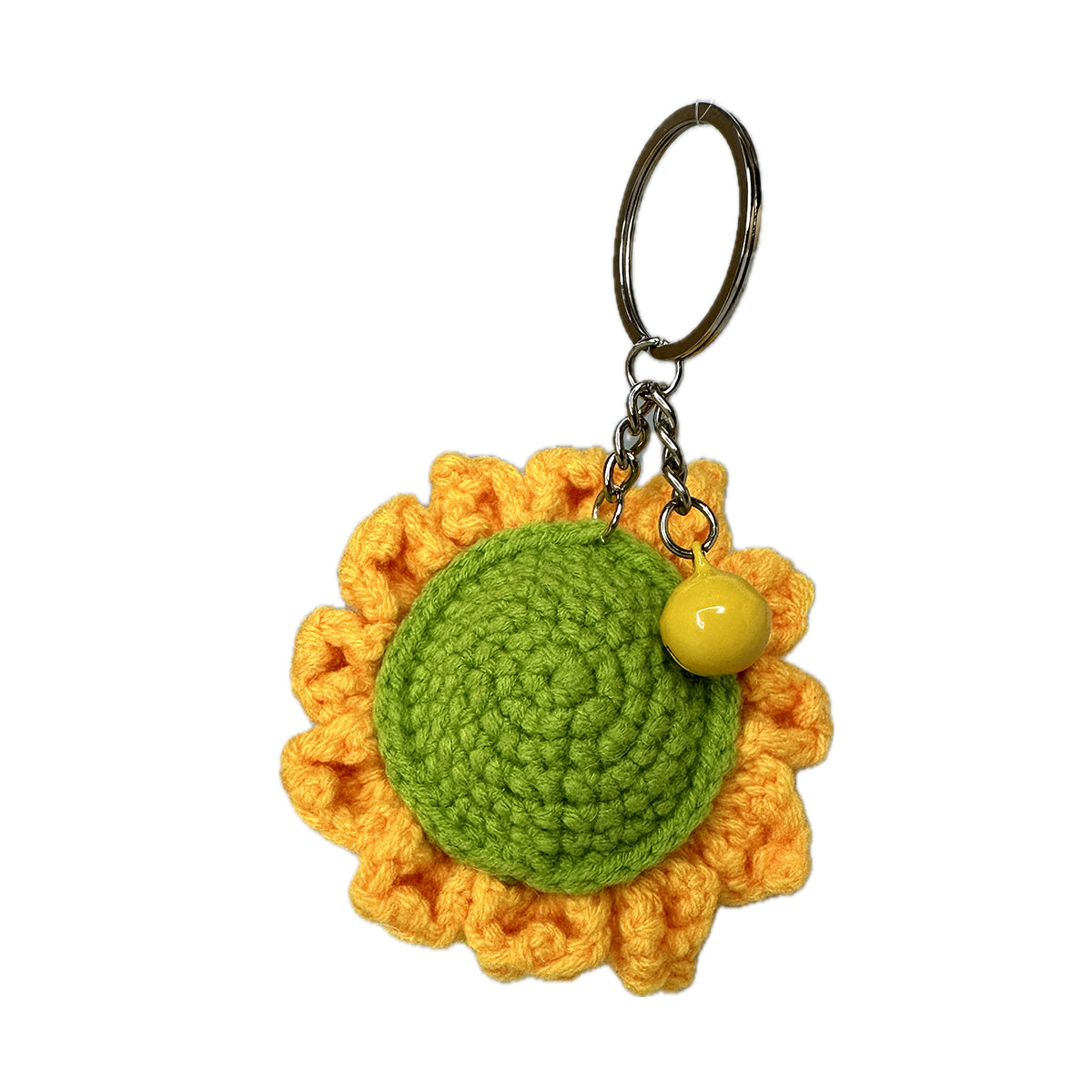 Cute Crochet Sunflower Keychain (with Bell)