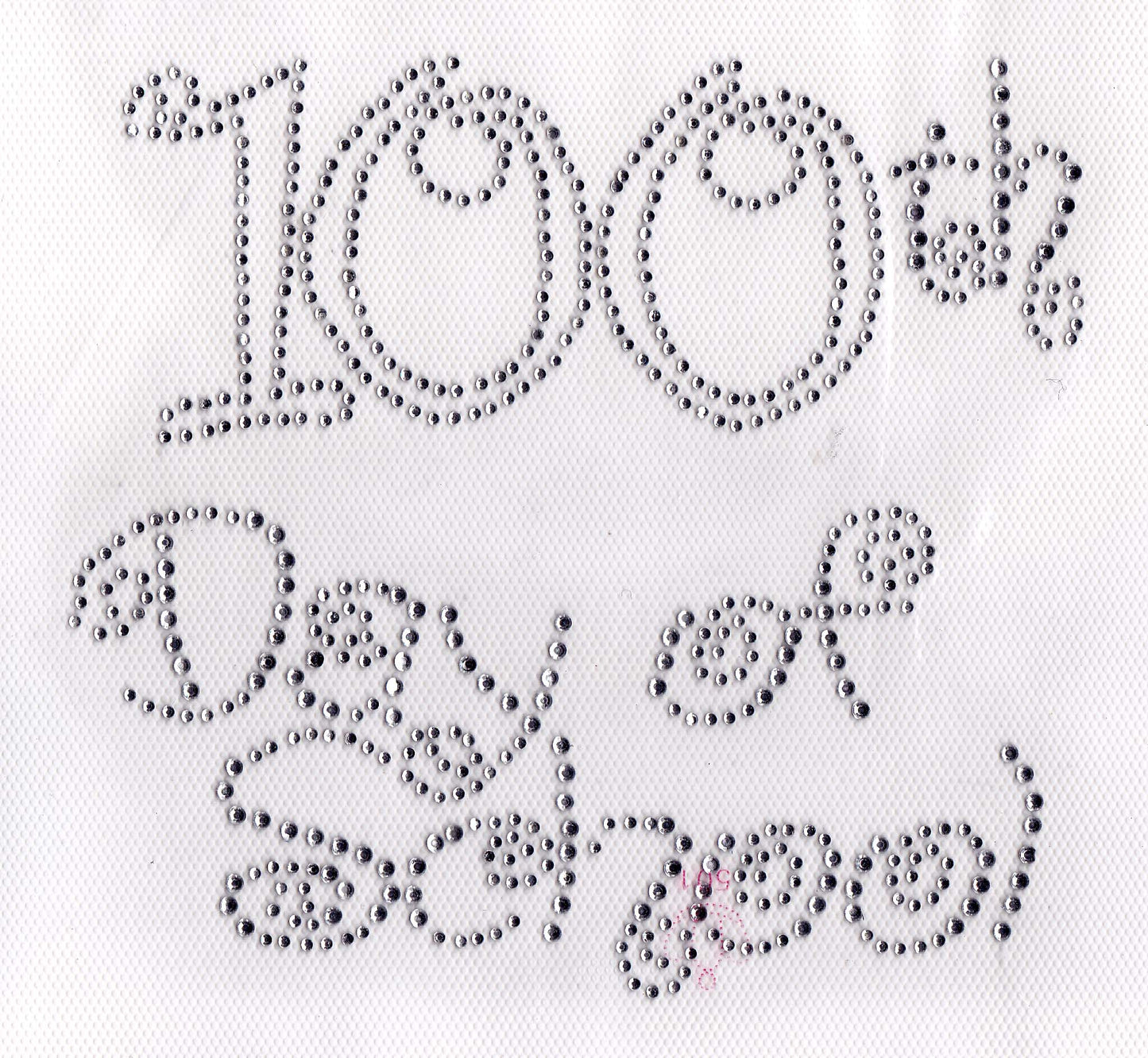 100th day of school 6.25"" x 5.5" Available in 4 Colors
