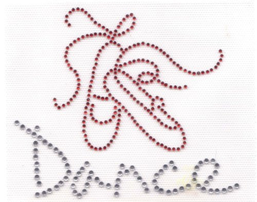 Ballet Shoes / Dance Iron On Hot Fix Transfer Rhinestone