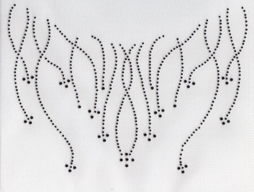 Large Neckline -- Black -- 9" x 6"