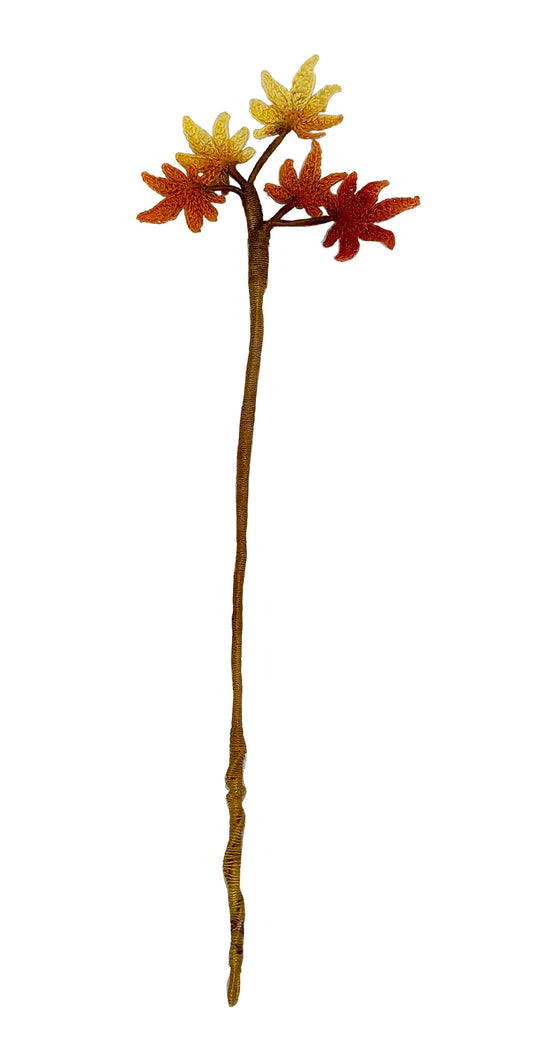 Micro Crochet Maple Leaf Bookmark | Handmade Fall Reading Gift | Autumn Leaf Bookmark | Delicate Lace Crochet Art