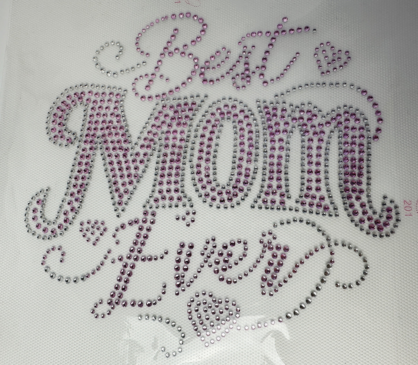 Best Mom Ever Rhinestone Transfer | Iron-On Bling Design | DIY T-Shirt Decal | Mother’s Day Gift | Sparkly Heat Transfer Patch