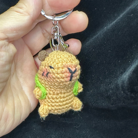 Handmade Crochet Cute Capybara keychain