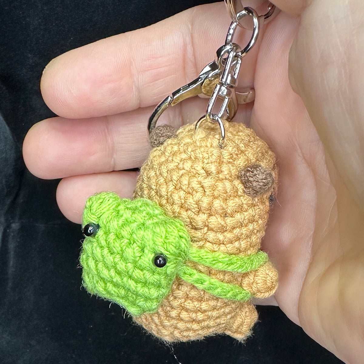 Handmade Crochet Cute Capybara keychain