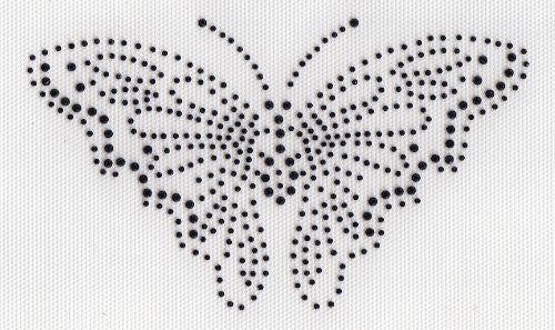 Butterfly Iron on Hot Fix Rhinestone Transfer