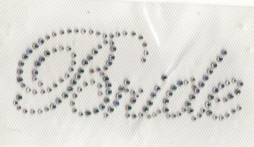 Set of Bride, Maid of Honor, Bridesmaid Iron on Hot Fix Transfer Rhinestone