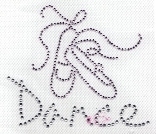 Ballet Shoes / Dance Iron On Hot Fix Transfer Rhinestone