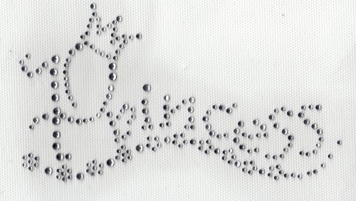 Flower Princess Iron On Hot Fix Transfer Rhinestone -- Clear